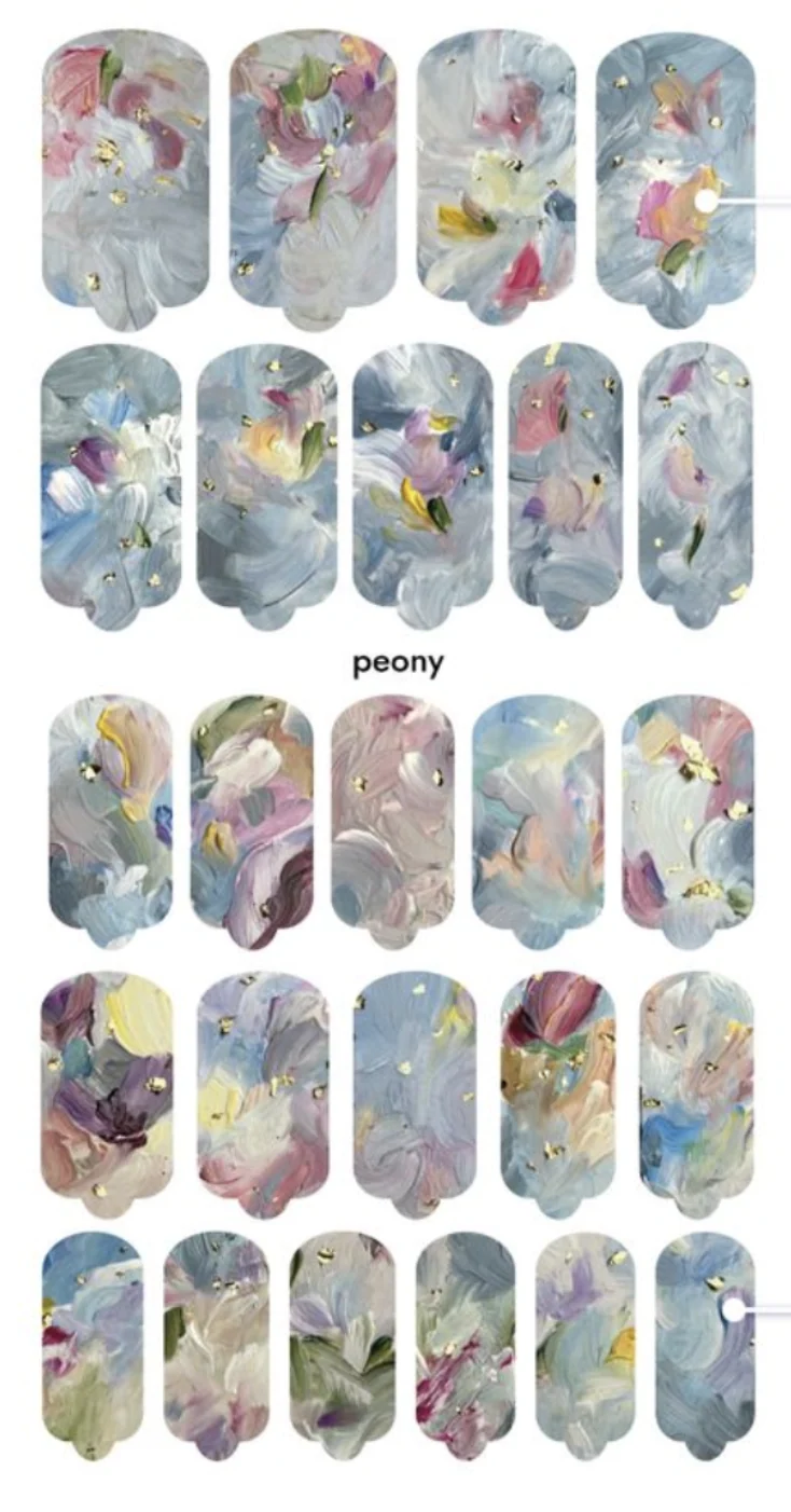 Nagelfolie Peony - Nail Wraps by provocative nails & safinailstudio