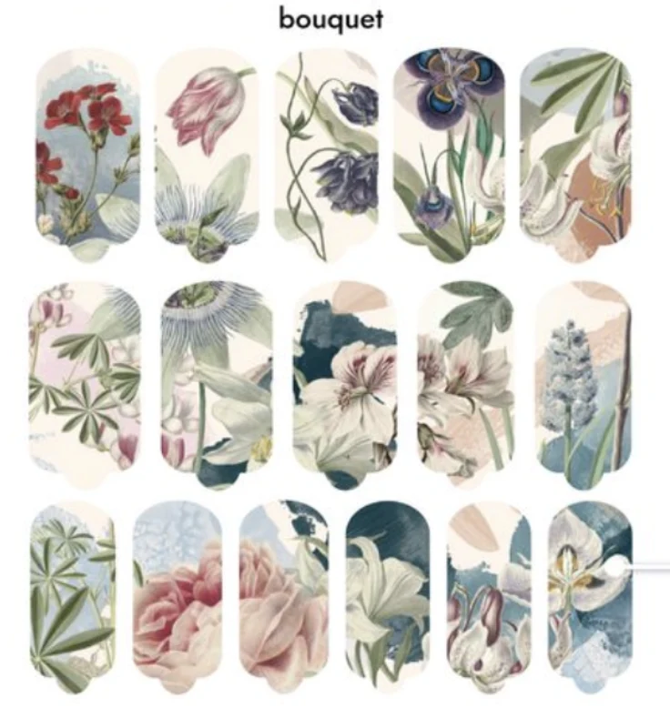 Nagelfolie Bouquet - Nail Wraps by provocative nails & safinailstudio