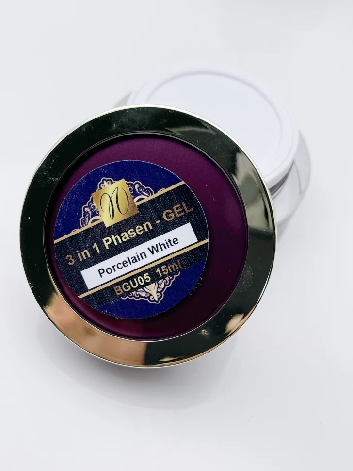 UV/LED 3 in 1 Phasen Gel "Porcelain White" 15ml (TPO-free)
