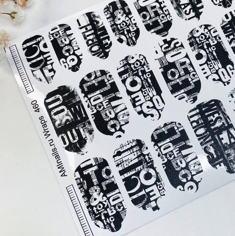 Nagelfolie 460 Nail Wraps für Maniküre AMINAILS