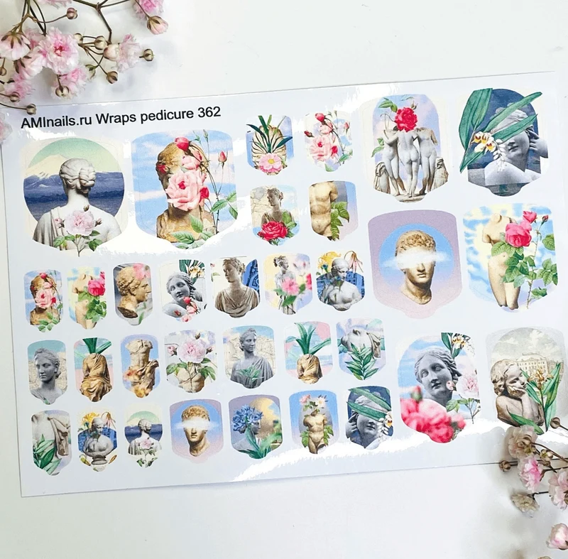 Nagelfolie 362 Nail Wraps für Pediküre AMINAILS