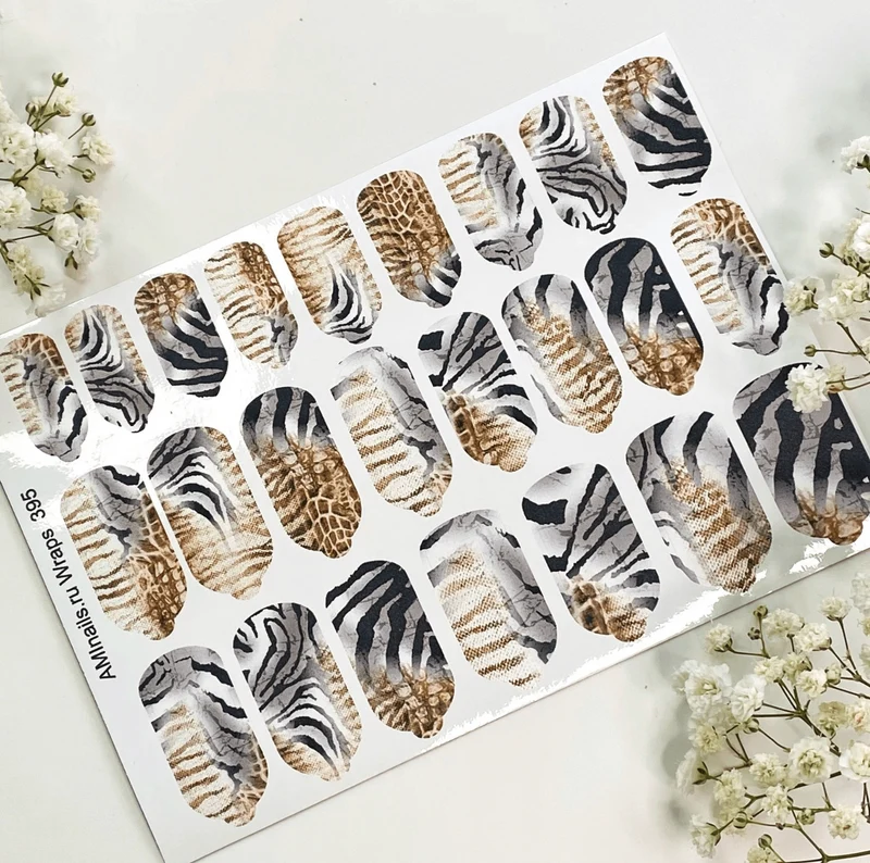 Nagelfolie 395 Nail Wraps für Maniküre AMINAILS