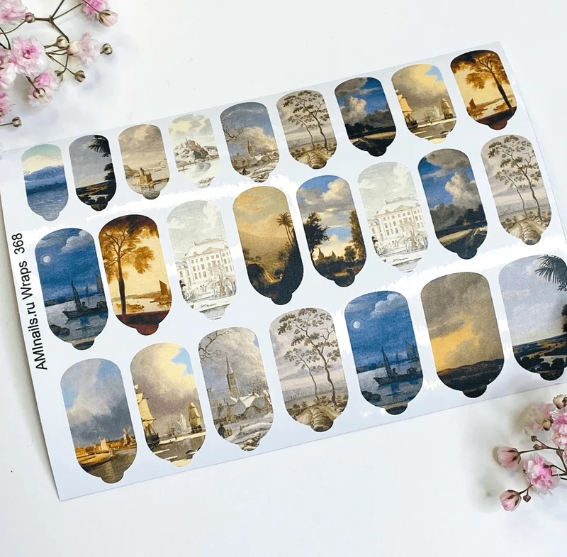 Nagelfolie 368 Nail Wraps für Maniküre AMINAILS