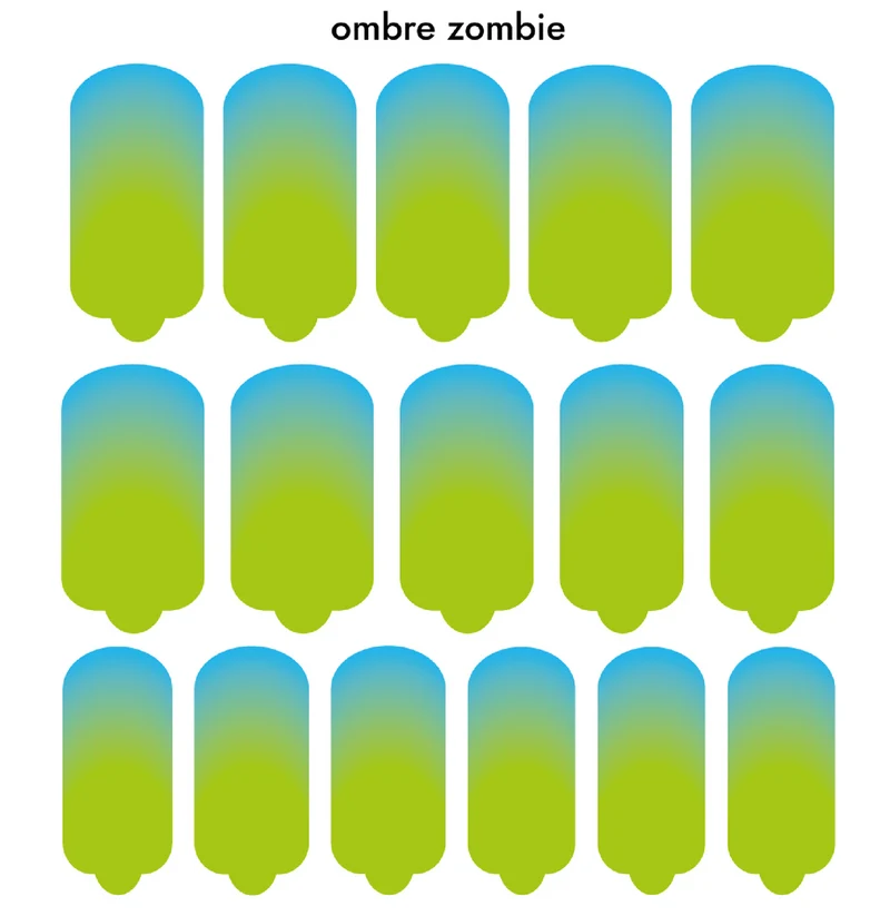 Nagelfolie Ombre zombie - Nail Wraps by Provocative Nails