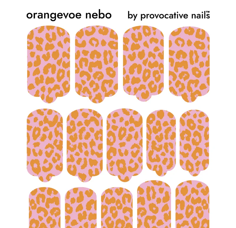 Nagelfolie Orange sky (orangevoe nebo) - Nail Wraps by Provocative Nails