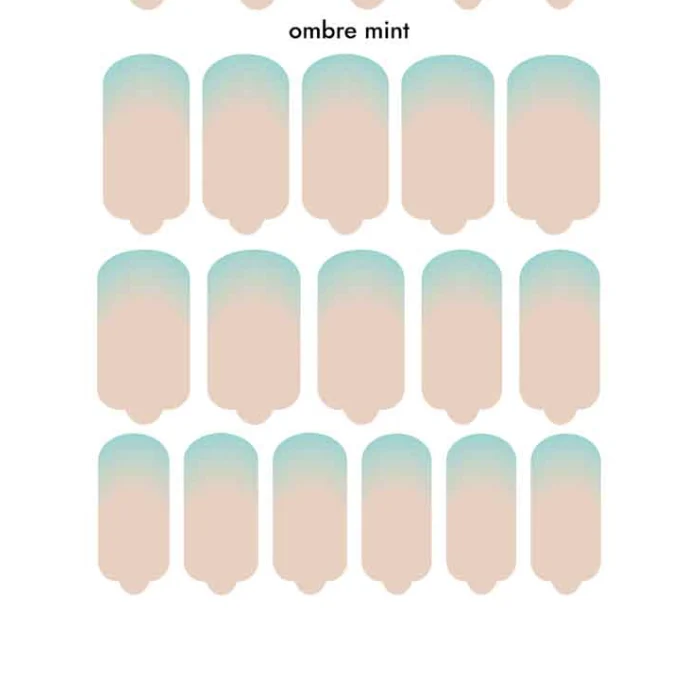 Nagelfolie Ombre mint - Nail Wraps by Provocative Nails