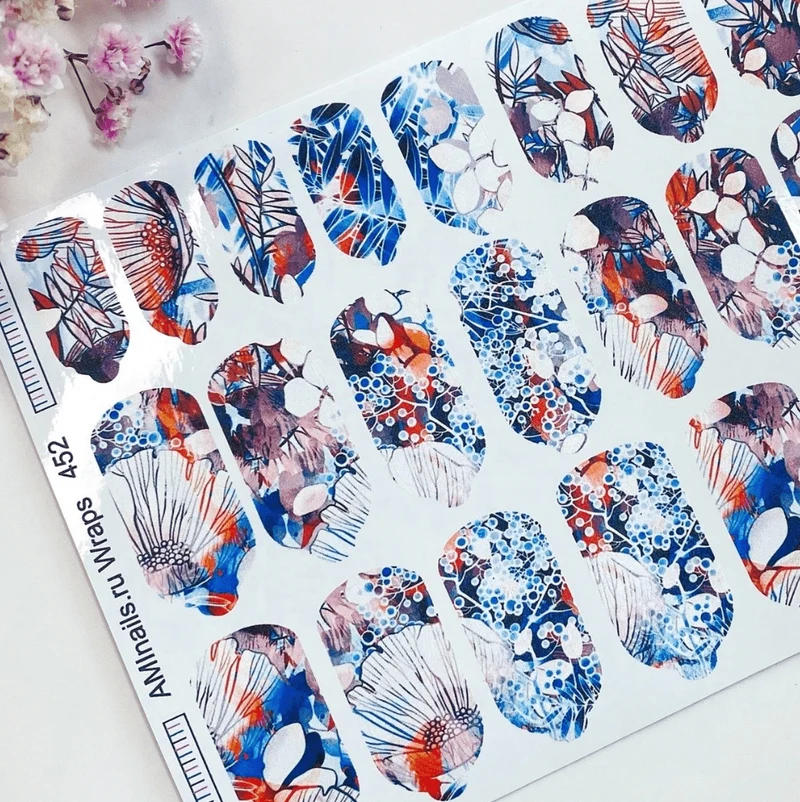 Nagelfolie 452 Nail Wraps für Maniküre AMINAILS