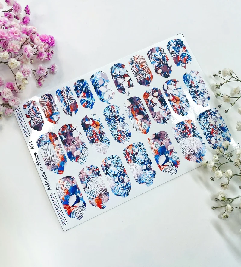 Nagelfolie 452 Nail Wraps für Maniküre AMINAILS