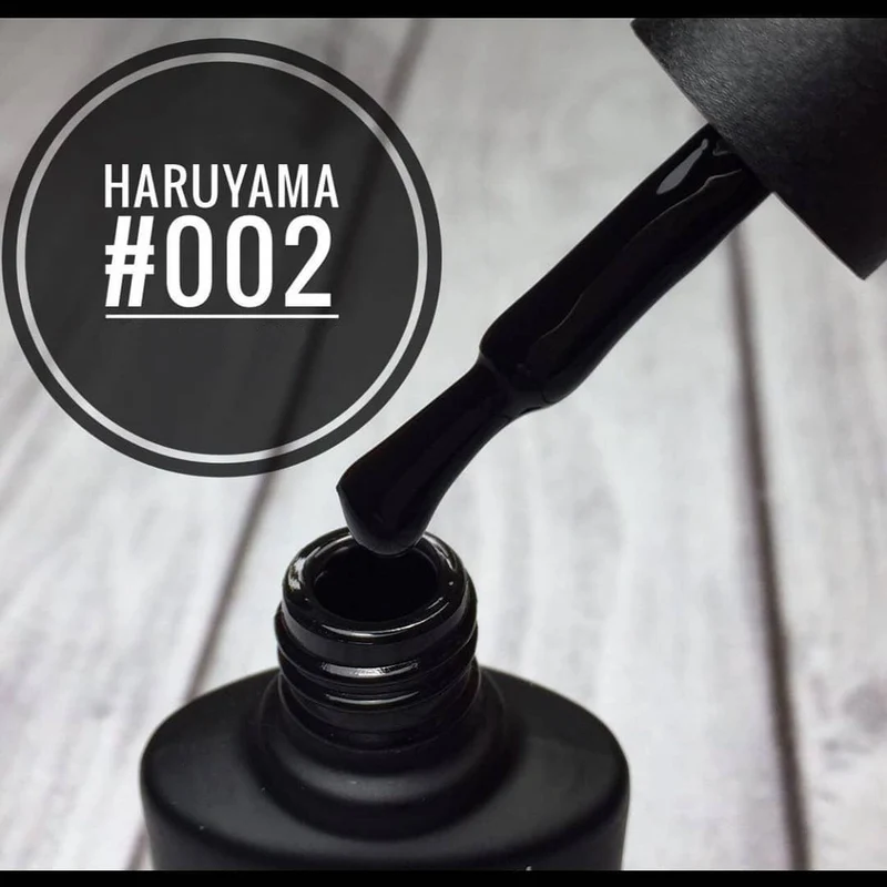 Haruyama Black gel nail polish 002