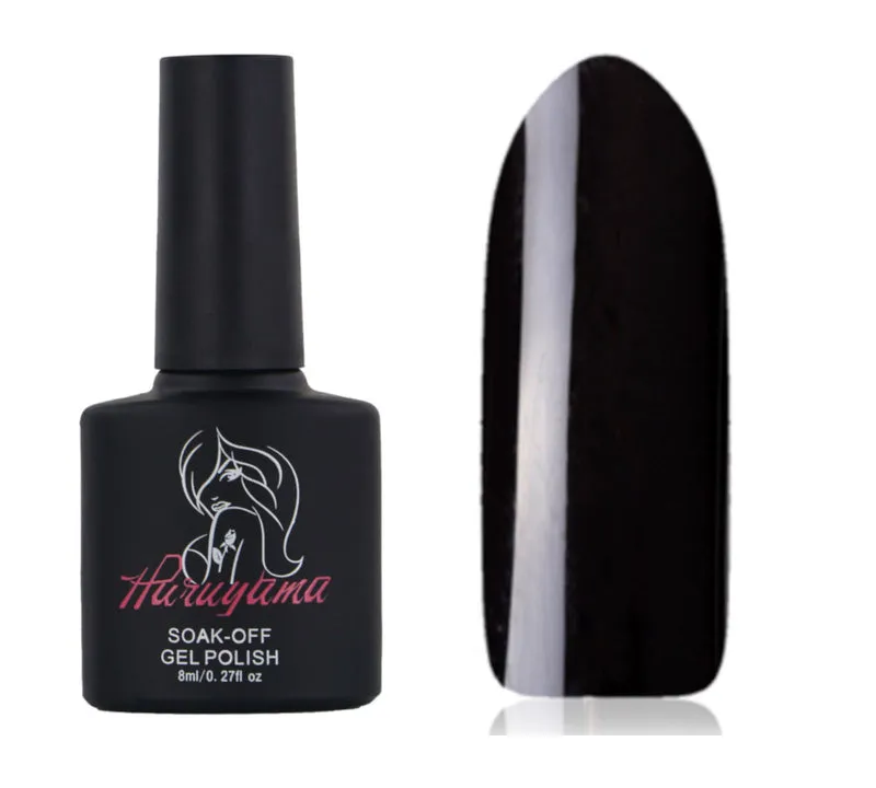 Haruyama Black gel nail polish 002