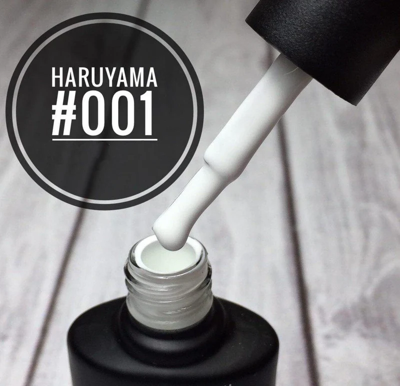 Haruyama White gel nail polish 001