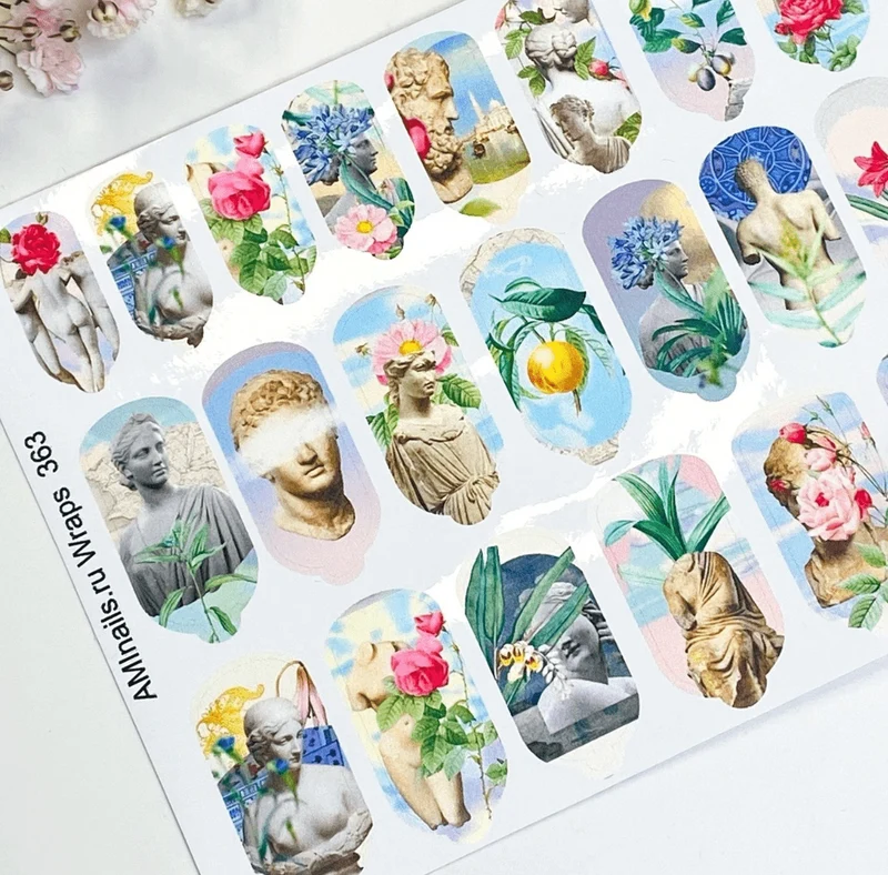 Nagelfolie 363 Nail Wraps für Maniküre AMINAILS
