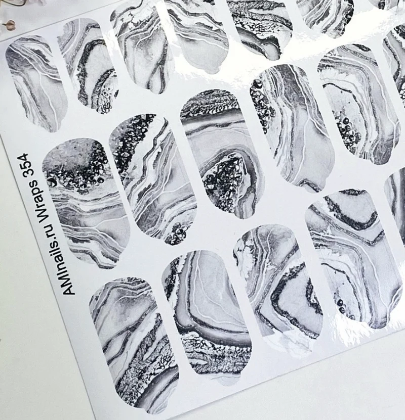 Nagelfolie 354 Nail Wraps für Maniküre AMINAILS