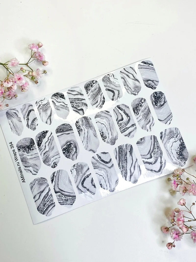 Nagelfolie 354 Nail Wraps für Maniküre AMINAILS
