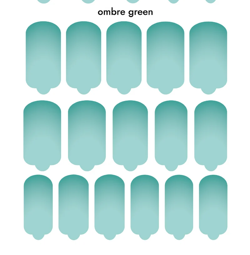 Nagelfolie Ombre green - Nail Wraps by Provocative Nails