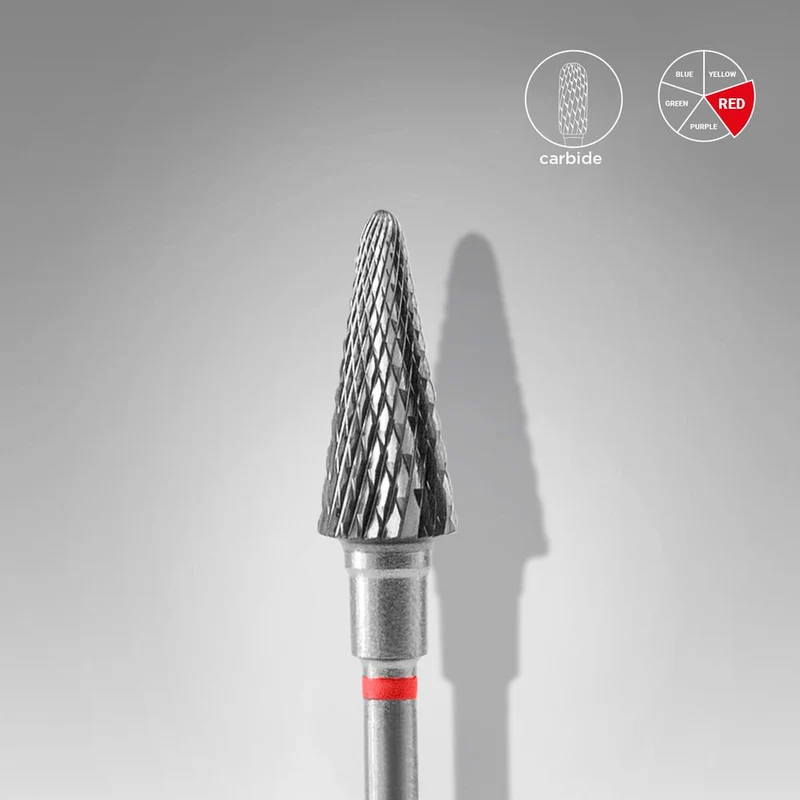 Hartmetall 6,0mm Konus rot Fräseraufsatz STALEKS