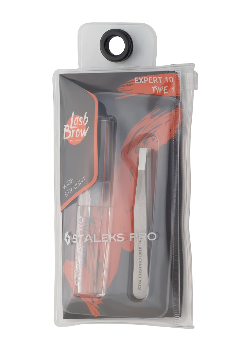 STALEKS PRO Expert 10 eyelash / eyebrow tweezers, manicure tool TE-10-1