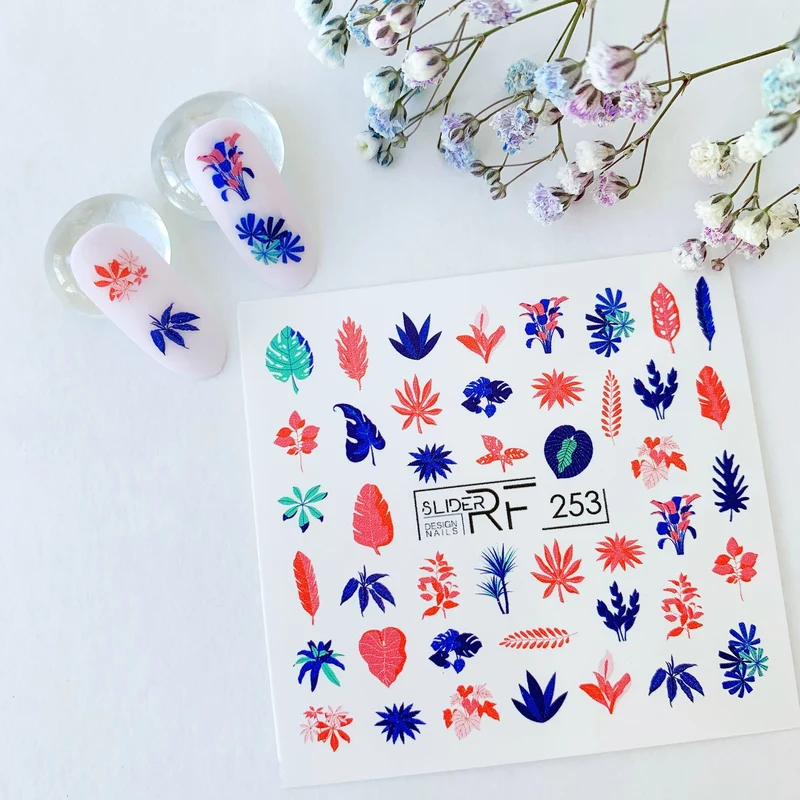 Slider.RF Leaf nail decals / sliders 253