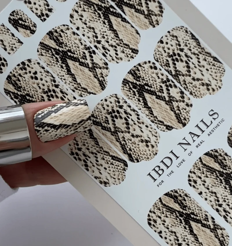 06 EXOTIC PYTHON - Nail Wraps IBDI Nails