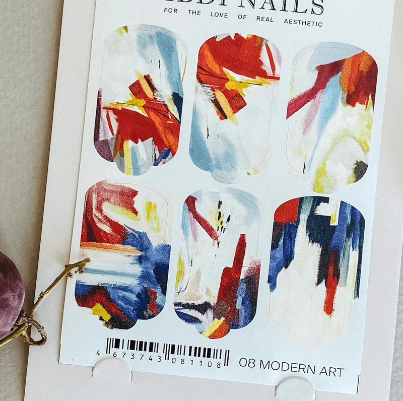 08 MODERN ART - Nail Wraps IBDI Nails