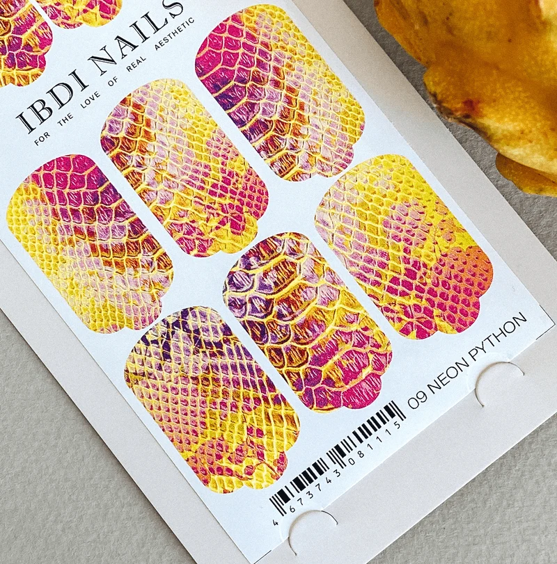 09 NEON PYTHON - Nail Wraps IBDI Nails