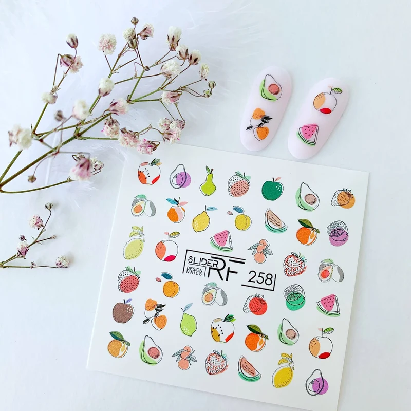 Slider.RF Fruit nail decals / sliders 258