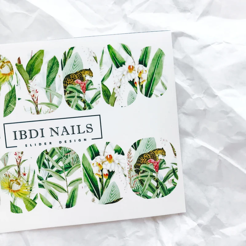 IBDI Floral nail decals / sliders #518