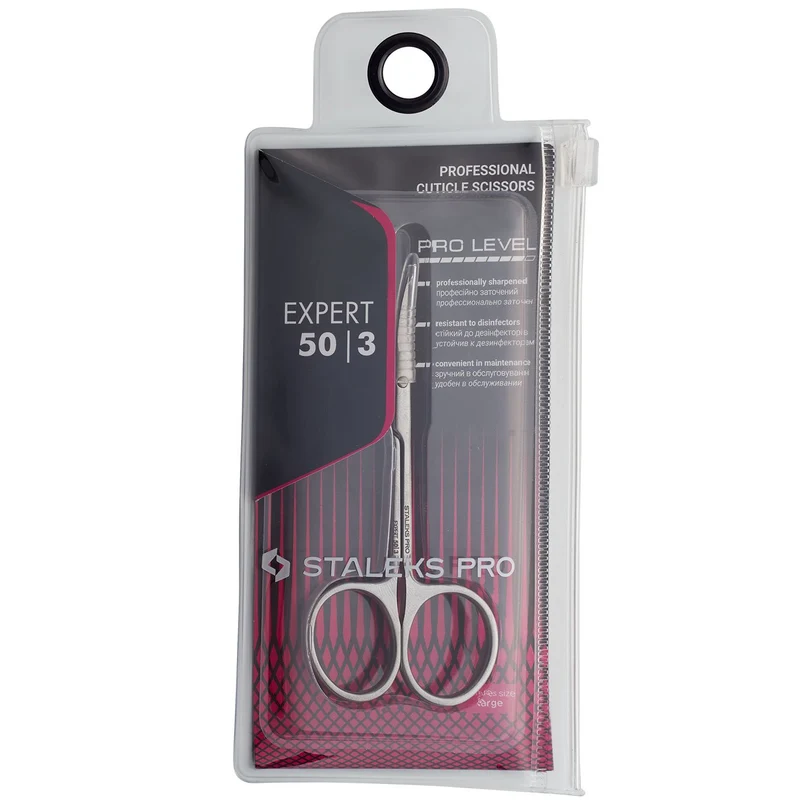 STALEKS PRO Expert 50 cuticle scissors, manicure nail tools, cuticle cutter SE-50/3