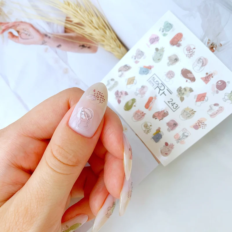 Slider.RF Abstract leaf nail decals / sliders 243