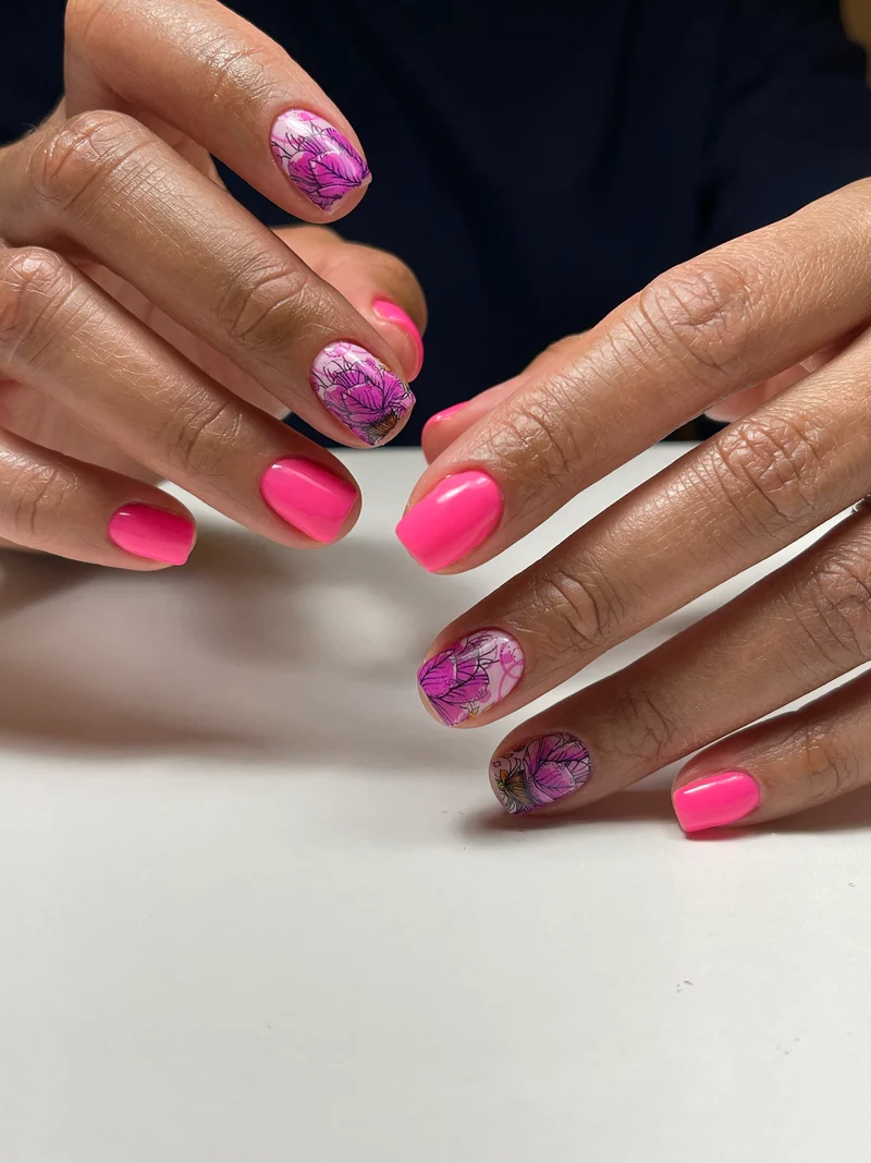 Slider.RF Floral nail decals / sliders 068