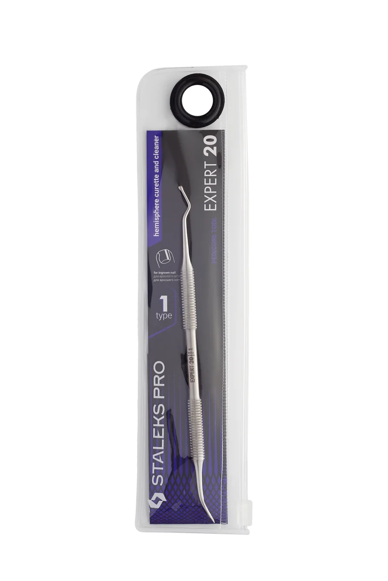 STALEKS PRO Curette an cleaner Expert 20, pedicure ingrown nail tools, PE-20-1