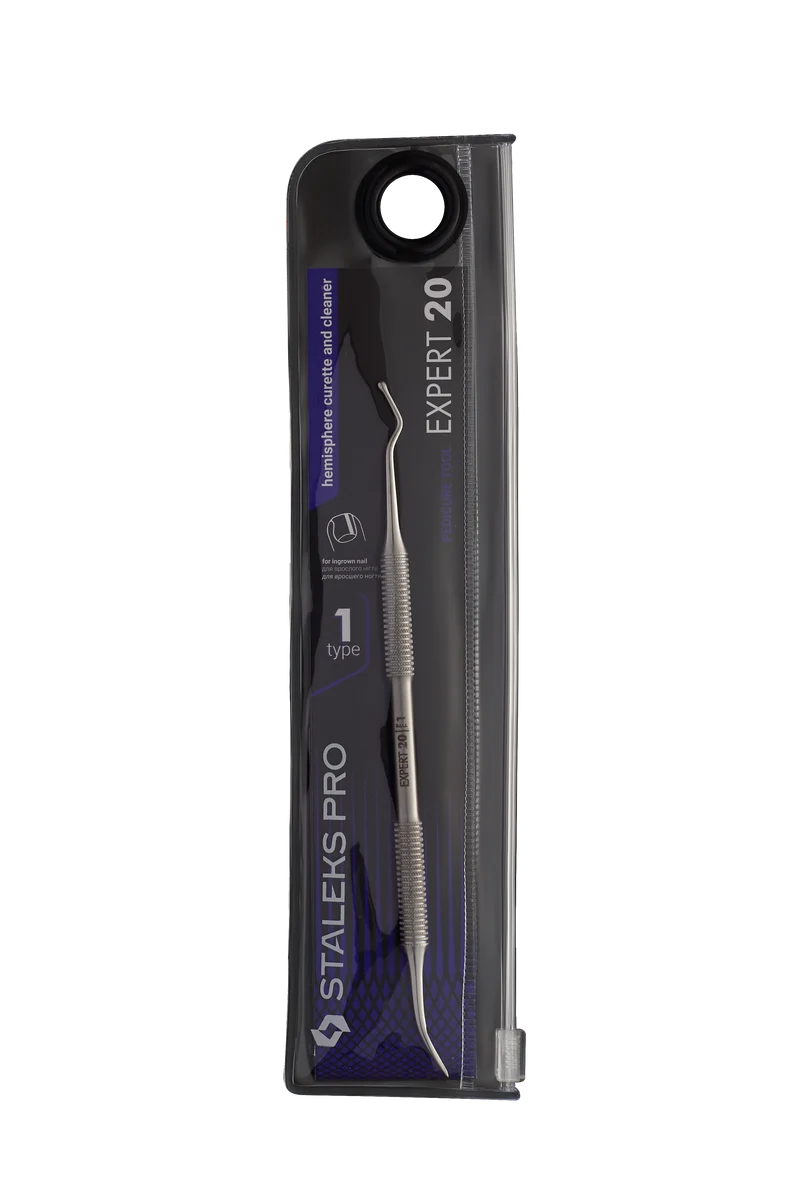 STALEKS PRO Curette an cleaner Expert 20, pedicure ingrown nail tools, PE-20-1
