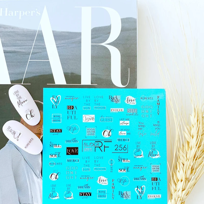 Slider.RF Word nail decals / sliders 256