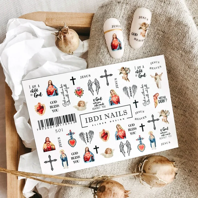 IBDI Religous nail decals / sliders #501