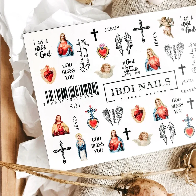 IBDI Religous nail decals / sliders #501