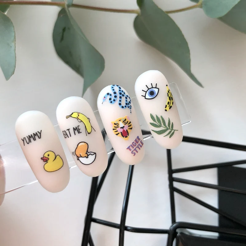 IBDI Jungle animal nail decals / sliders #Colorful 43