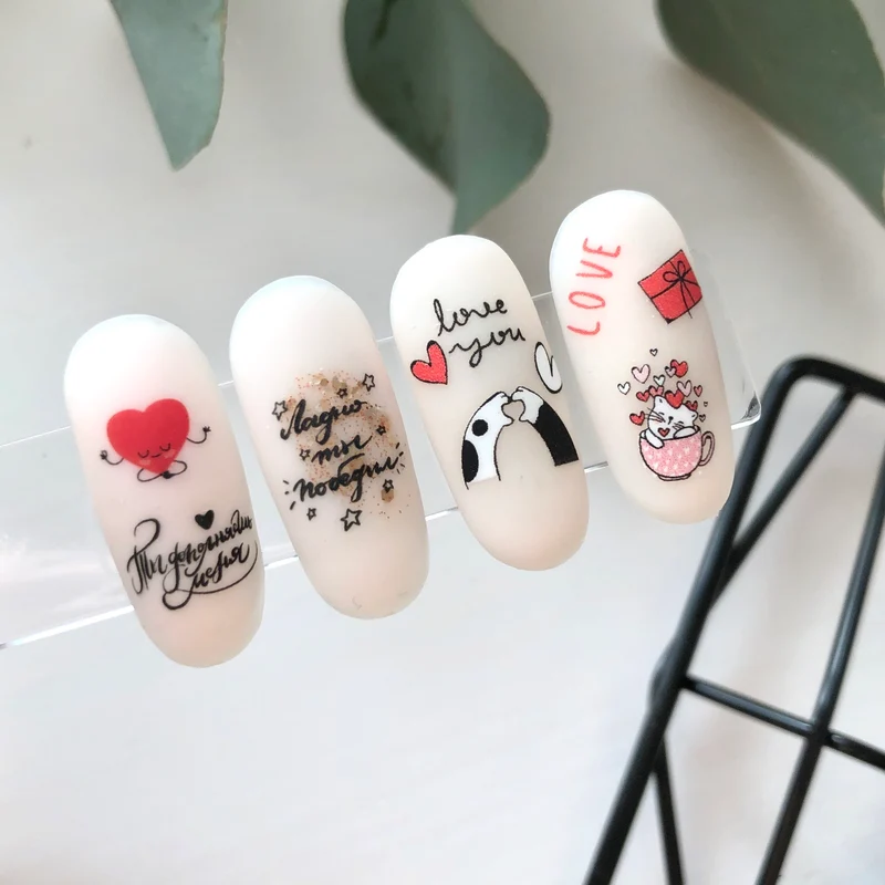 IBDI Valentines Day nail decals / sliders #503