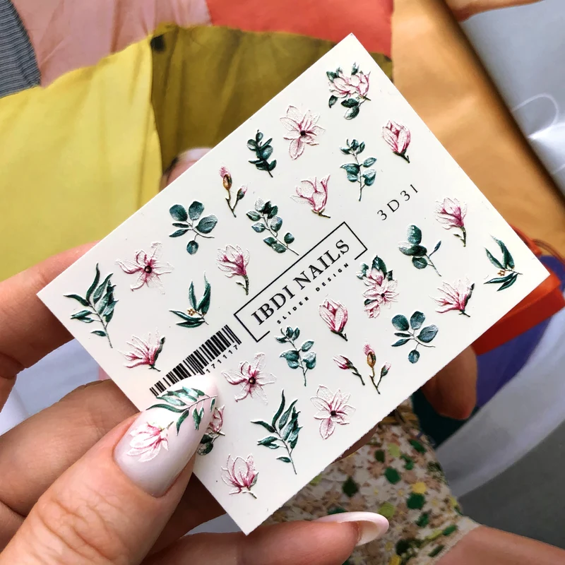 IBDI 3D Flower nail decals / sliders #3d 31