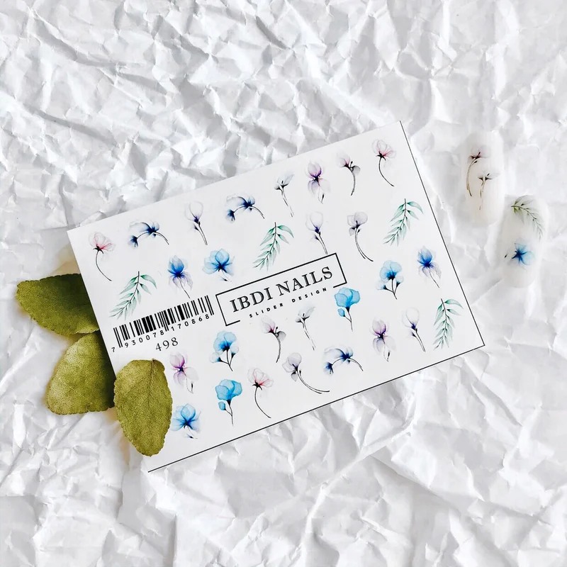 IBDI Flower nail decals / sliders #498