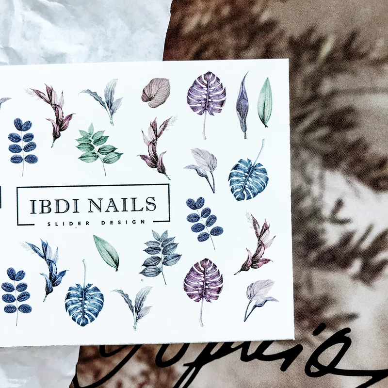 IBDI Flower nail decals / sliders #Colorful 51