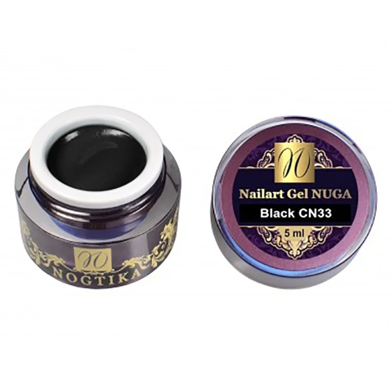 Nailart Farbgel NUGA (ohne Schwitzschicht) "Black" (TPO-free)