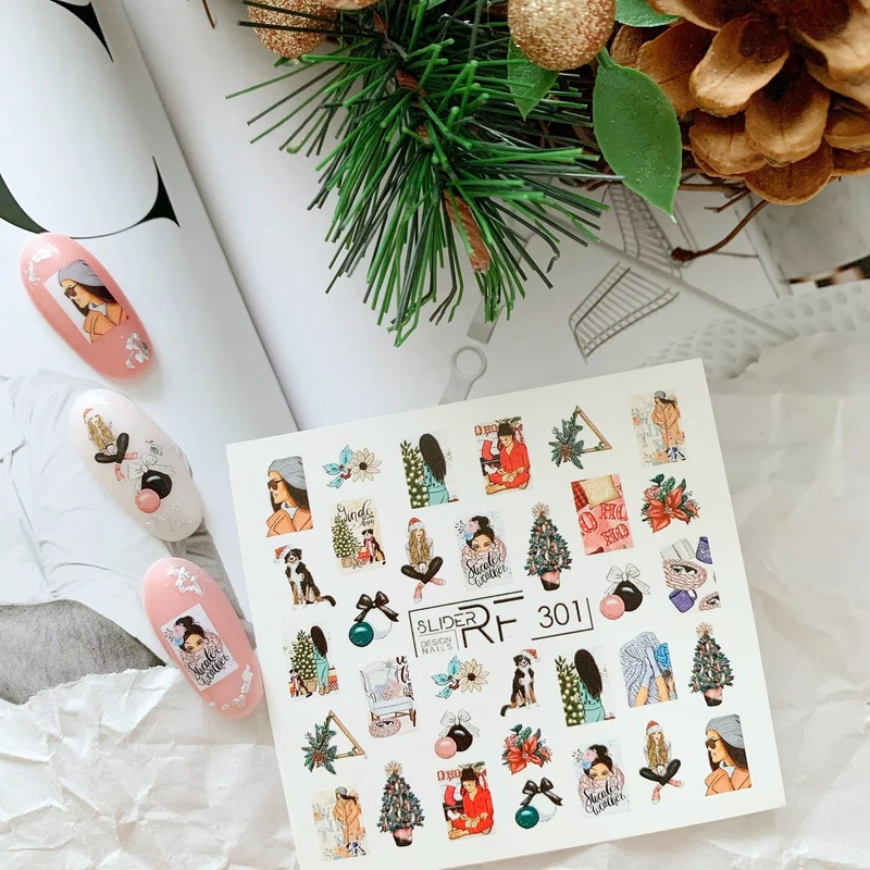 Slider.RF Winter fashion nail decals / sliders 301