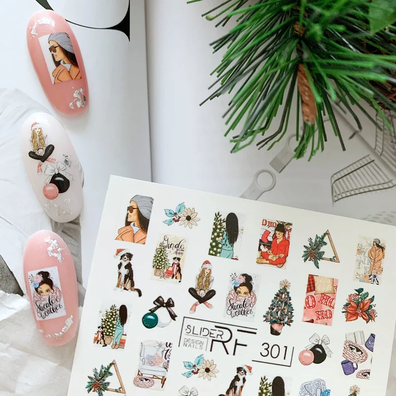 Slider.RF Winter fashion nail decals / sliders 301