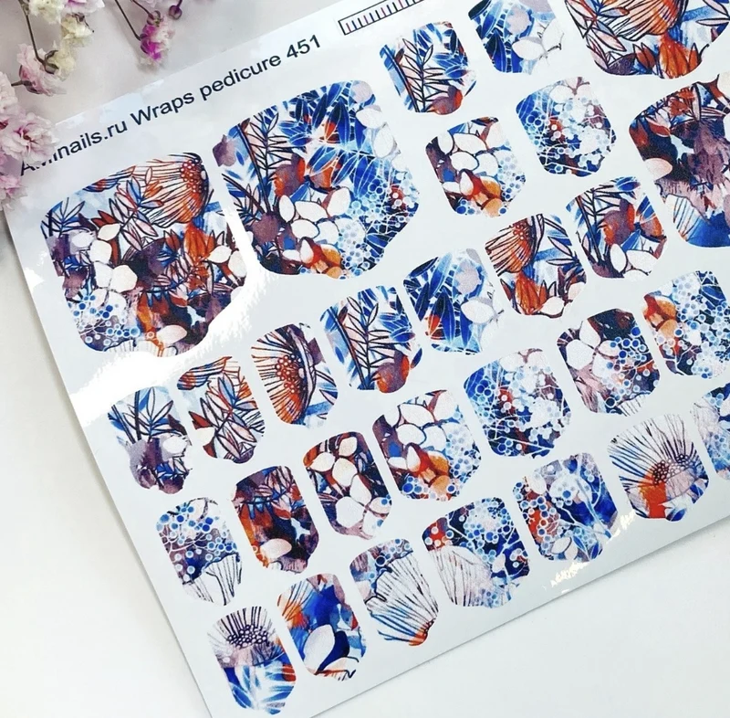 Nagelfolie 451 Nail Wraps für Pediküre AMINAILS