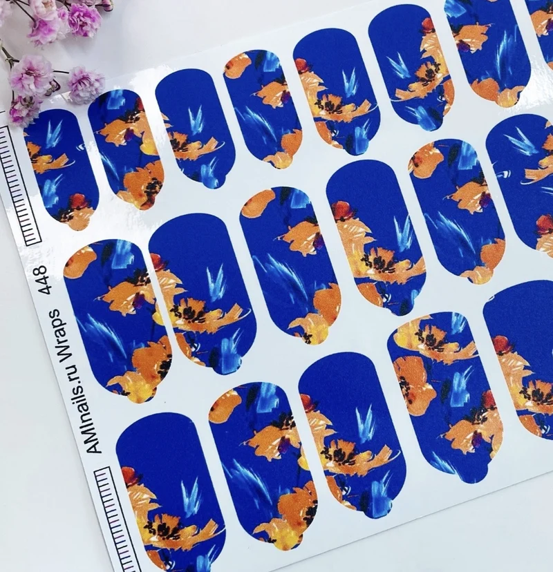 Nagelfolie 448 Nail Wraps für Maniküre AMINAILS