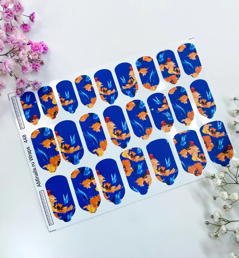 Nagelfolie 448 Nail Wraps für Maniküre AMINAILS