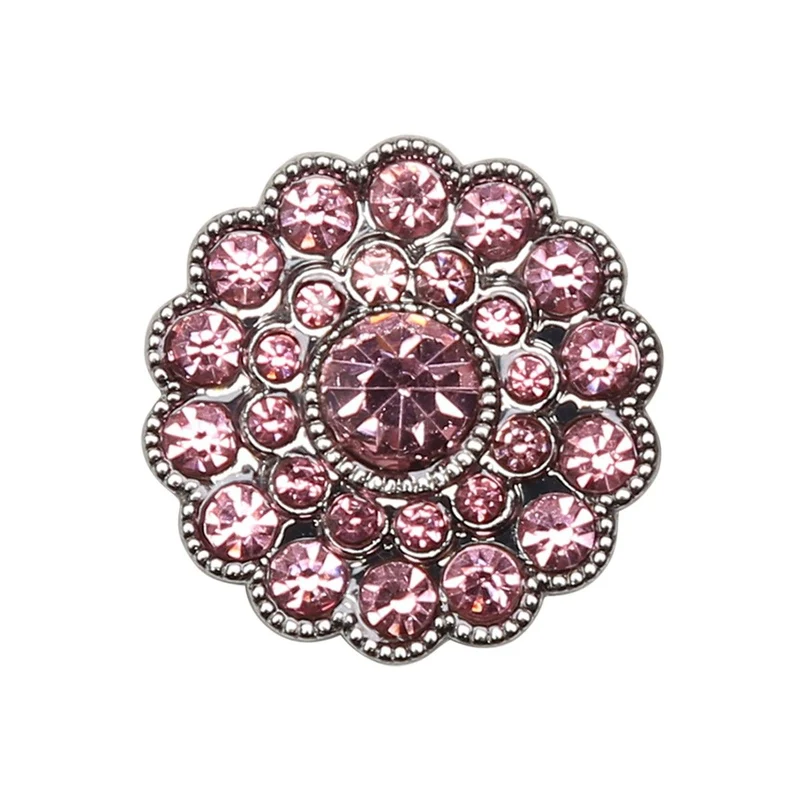 Glitzerknöpfe - Kleine Steine - Pink - 4 Stk