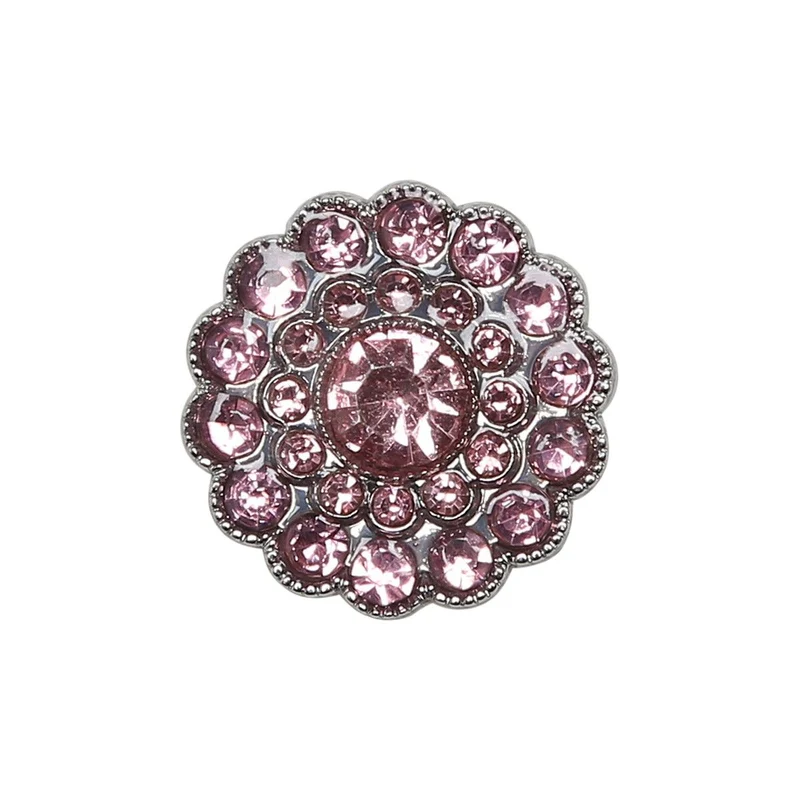 Glitzerknöpfe - Kleine Steine - Pink - 4 Stk