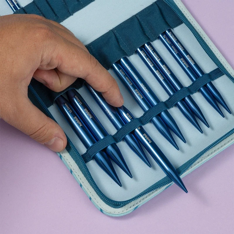 Stellar austauschbares Rundstricknadel-Set Deluxe – Sapphire