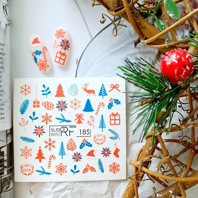 Slider.RF Winter / Christmas nail decals / sliders 185
